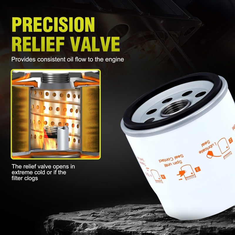Butom 52 050 02-S Oil Filter for Kohler 25 050 27-S Husqvarna AYP Poulan John Deere CH11-CH25 CV11-CV22 MV16-MV20 SV715 SV725 SV730 SV735 SV810 SV820 SV830 and SV840 Lawn Mower Engine Parts - Image 5